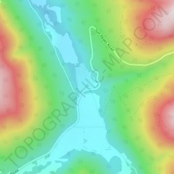 Topografische Karte Whitecroft, Höhe, Relief