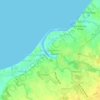 Topografische Karte Bucana Sasahan, Höhe, Relief