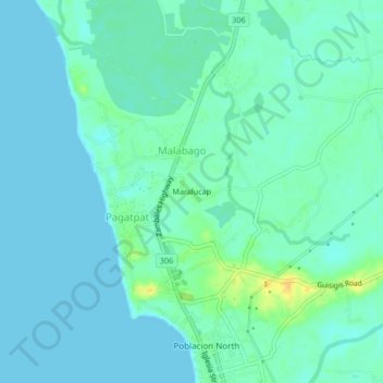 Topografische Karte Maralucap, Höhe, Relief