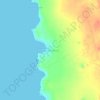 Topografische Karte Hondeklipbaai, Höhe, Relief