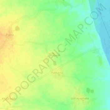Topografische Karte Birgaon, Höhe, Relief