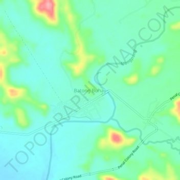 Topografische Karte Batong Buhay, Höhe, Relief