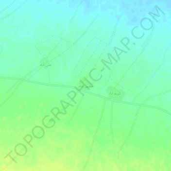 Topografische Karte Moinabad, Höhe, Relief