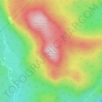 Topografische Karte Mont Kaaikop, Höhe, Relief