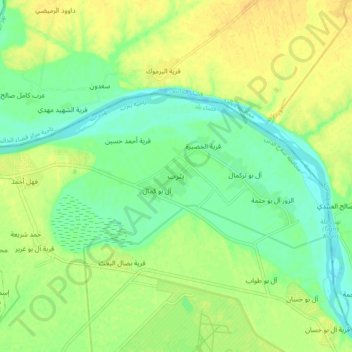 Topografische Karte Yathrib, Höhe, Relief