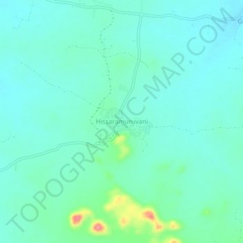Topografische Karte Hissaramuruvani, Höhe, Relief
