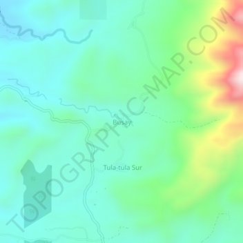 Topografische Karte Busay, Höhe, Relief