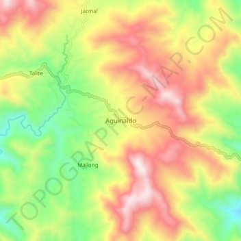 Topografische Karte Aguinaldo, Höhe, Relief