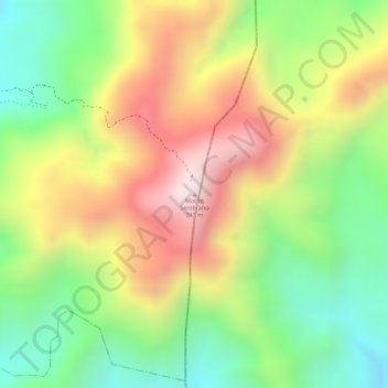 Topografische Karte Mount Sembrano, Höhe, Relief
