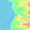 Topografische Karte Marina di Gutturu 'e Flumini, Höhe, Relief