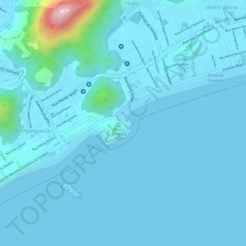 Topografische Karte Morro do Maluf, Höhe, Relief