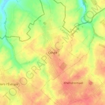 Topografische Karte Othée, Höhe, Relief