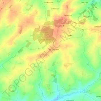 Topografische Karte La Jambuère, Höhe, Relief