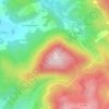 Topografische Karte Massif des Monédières, Höhe, Relief
