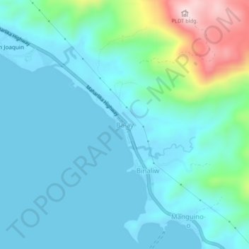 Topografische Karte Ba-ay, Höhe, Relief
