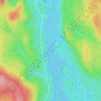 Topografische Karte Lac Lavigne, Höhe, Relief