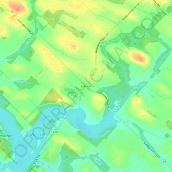 Topografische Karte Eramosa, Höhe, Relief