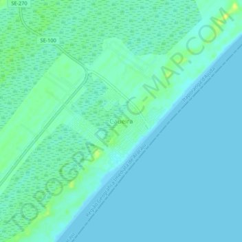 Topografische Karte Caueira, Höhe, Relief