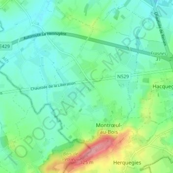 Topografische Karte Mianvaing, Höhe, Relief
