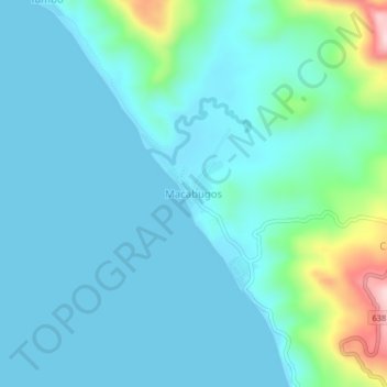 Topografische Karte Macabugos, Höhe, Relief