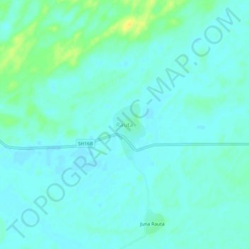 Topografische Karte Rauta, Höhe, Relief