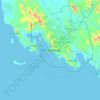 Topografische Karte Port Moresby, Höhe, Relief