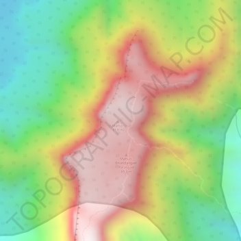 Topografische Karte Mahuli Fort, Höhe, Relief