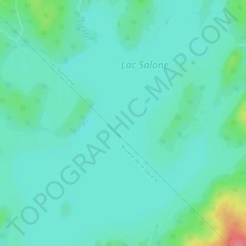 Topografische Karte Lac Salone, Höhe, Relief