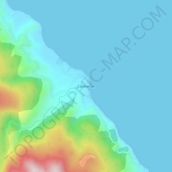 Topografische Karte Catmonan, Höhe, Relief