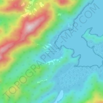 Topografische Karte Mamanguá, Höhe, Relief