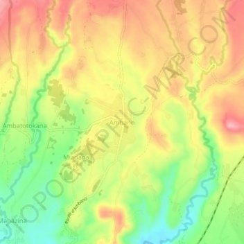 Topografische Karte Ambano, Höhe, Relief