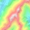 Topografische Karte Mount Wilson, Höhe, Relief