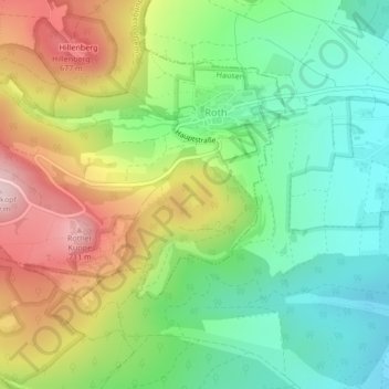 Topografische Karte Silbersee, Höhe, Relief