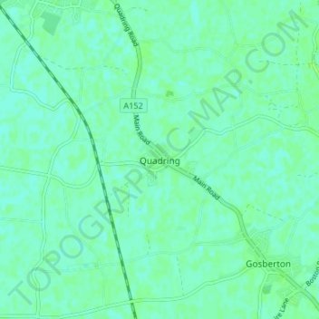 Topografische Karte Quadring, Höhe, Relief