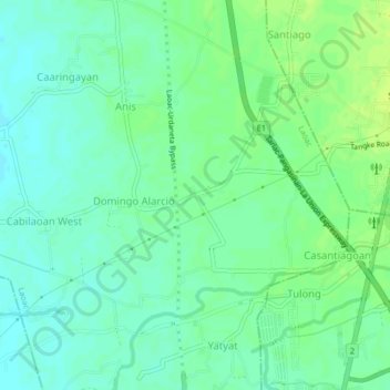 Topografische Karte Lebueg, Höhe, Relief