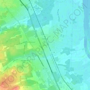 Topografische Karte Les Broustey, Höhe, Relief