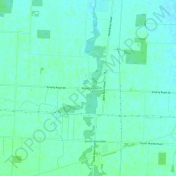 Topografische Karte Woodslee, Höhe, Relief