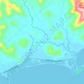 Topografische Karte Santo Rosario, Höhe, Relief