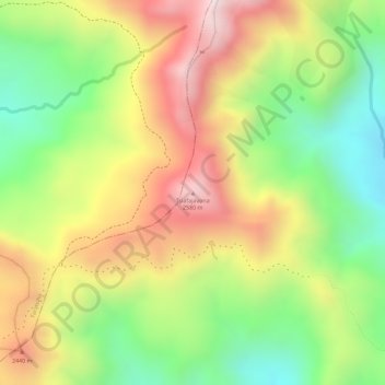 Topografische Karte Tsiafajavona, Höhe, Relief