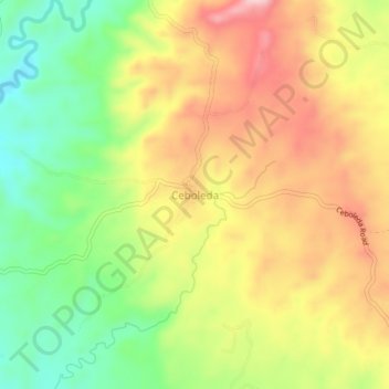 Topografische Karte Ceboleda, Höhe, Relief