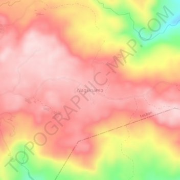 Topografische Karte Nagsinamo, Höhe, Relief