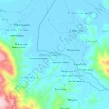 Topografische Karte Antanikatsaka, Höhe, Relief