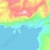 Topografische Karte Paleokastritsa, Höhe, Relief