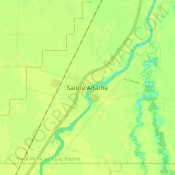 Topografische Karte Sainte Agathe, Höhe, Relief