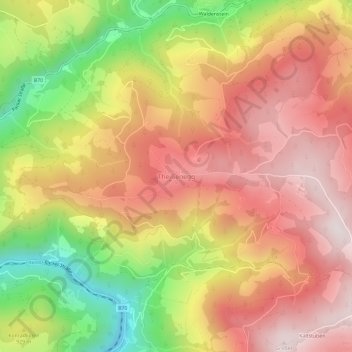 Topografische Karte Theißenegg, Höhe, Relief