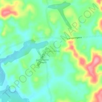 Topografische Karte Creporizinho, Höhe, Relief