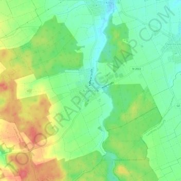 Topografische Karte Autenried, Höhe, Relief