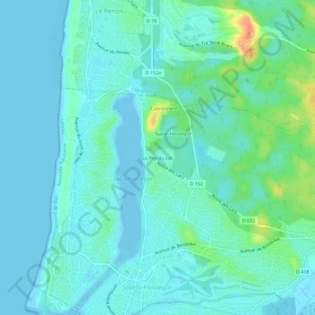 Topografische Karte Lo Rey du Lac, Höhe, Relief