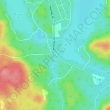 Topografische Karte Lake St. Peter, Höhe, Relief