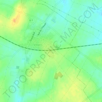 Topografische Karte Le Lac, Höhe, Relief
